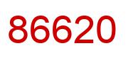 Number 86620 red image