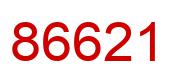 Number 86621 red image