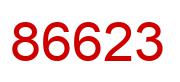 Number 86623 red image