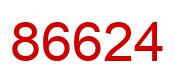 Number 86624 red image