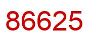 Number 86625 red image