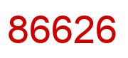 Number 86626 red image