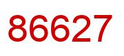 Number 86627 red image
