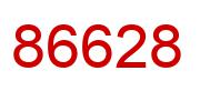 Number 86628 red image
