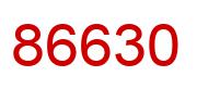 Number 86630 red image