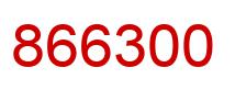 Number 866300 red image