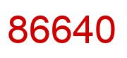 Number 86640 red image