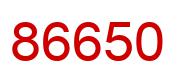Number 86650 red image