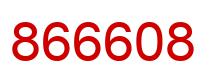 Number 866608 red image