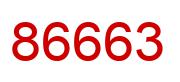 Number 86663 red image