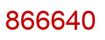 Number 866640 red image