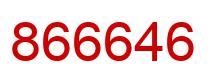 Number 866646 red image