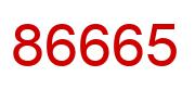 Number 86665 red image