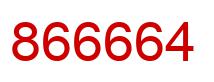 Number 866664 red image