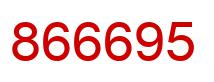 Number 866695 red image