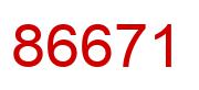 Number 86671 red image