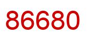 Number 86680 red image