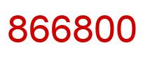 Number 866800 red image