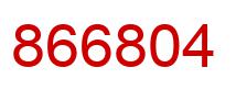 Number 866804 red image