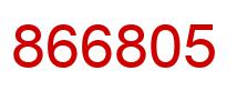 Number 866805 red image