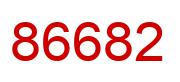 Number 86682 red image
