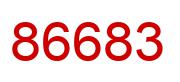 Number 86683 red image