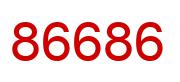 Number 86686 red image
