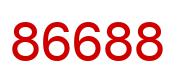 Number 86688 red image