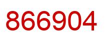 Number 866904 red image