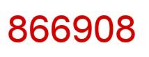 Number 866908 red image