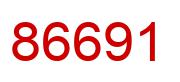 Number 86691 red image