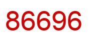 Number 86696 red image