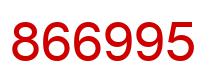 Number 866995 red image