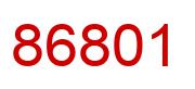 Number 86801 red image