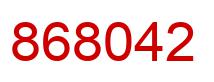 Number 868042 red image