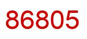 Number 86805 red image