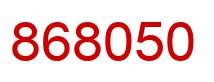 Number 868050 red image