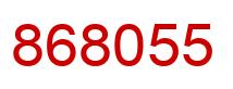Number 868055 red image