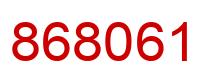 Number 868061 red image