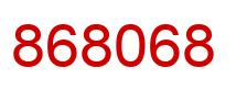 Number 868068 red image
