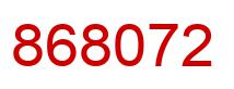 Number 868072 red image