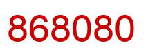 Number 868080 red image