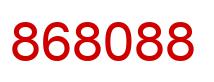 Number 868088 red image