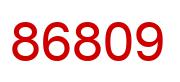 Number 86809 red image