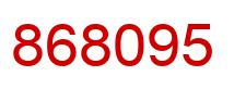 Number 868095 red image