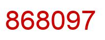 Number 868097 red image