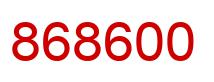 Number 868600 red image
