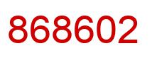 Number 868602 red image