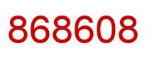Number 868608 red image