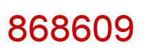 Number 868609 red image